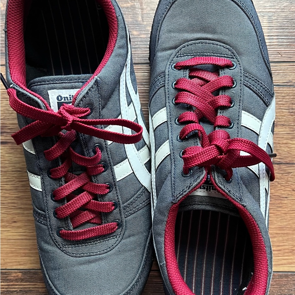 Asics Onitsuka Tiger Ult. 81' Blue/Gray & Burgundy D520N Sneakers Men'sUS 101/2